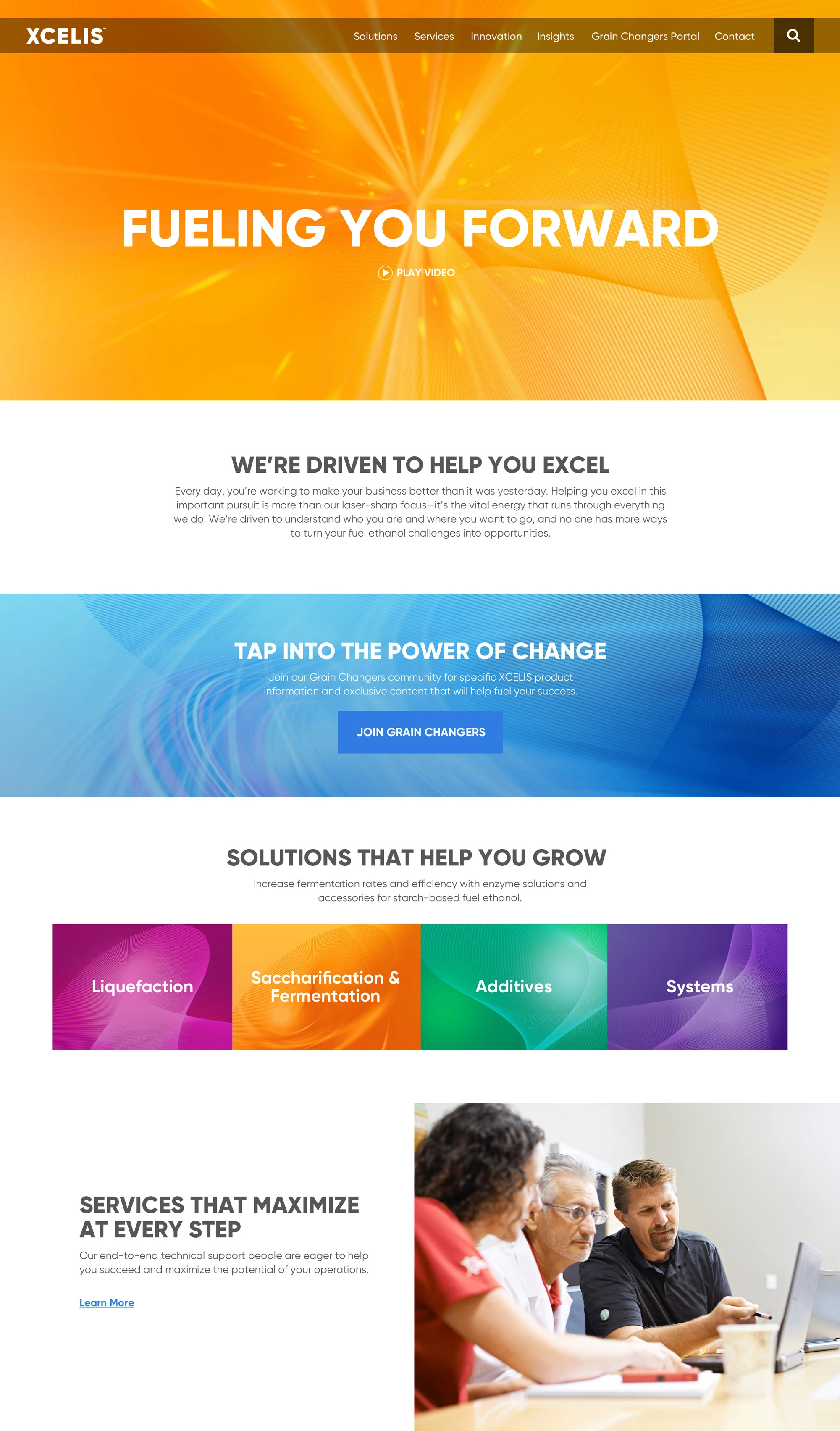 The new website showcases all XCELIS does to fuel success for their customers—pulling visitors in and making them part of the journey forward.